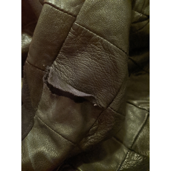 FINAL PRICE Unique Black Leather Sweatshirt S/M One of a Kind - Picture 6 of 6